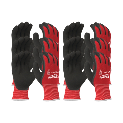MILWAUKEE Größe 9 (L) 12er Pack Kälte-Schnittschutzhandschuhe Klasse 1/A