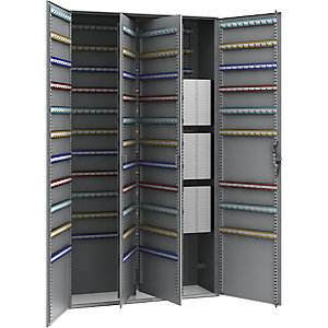Schlüsselschrank, 2-türig, HxBxT 1300 x 730 x 250 mm, 860 Haken.