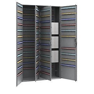 Schlüsselschrank, 2-türig, HxBxT 1300 x 730 x 250 mm, 940 Haken.