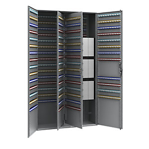 Schlüsselschrank, 2-türig, HxBxT 1300 x 730 x 250 mm, 1170 Haken.