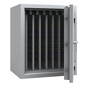 Schlüsseltresor mit ausziehbaren Zwischenwänden, VDMA B und Euro-Norm S2, 1680 Haken, HxBxT 1006 x 836 x 700 mm.
