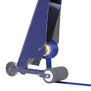Markierset, Bodenmarkiergerät und -band, Bandfarbe Blau.