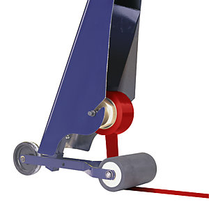 Markierset, Bodenmarkiergerät und -band, Bandfarbe Rot.