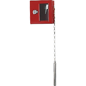 Notschlüsselkasten mit Glasscheibe, mit Klöppel zum Einschlagen, HxBxT 150 x 120 x 32 mm, VE 3 Stk.