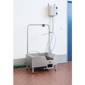 NEPTUN SC1 Nass-Sohlenreinigungs-Maschine, mit Handwaschbürste, silber.