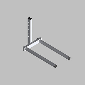 Rollengabel, Gabellänge 500 mm, Rollen-Ø 40 mm.