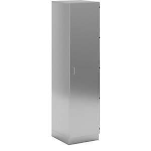 Reinraum-Hochschrank aus Edelstahl, 1 Flügeltür, Breite 500 mm.