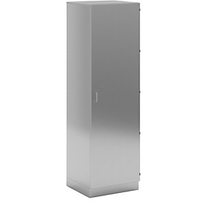 Reinraum-Hochschrank aus Edelstahl, 1 Flügeltür, Breite 600 mm.