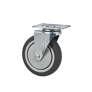 Rolle zu Alu-Plattformwagen, für AWX 200, Tragfähigkeit 200 kg, Lenkrolle, Ø 125 mm.