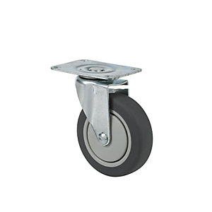 Rolle zu Alu-Plattformwagen, für AWX 150, Tragfähigkeit 150 kg, Lenkrolle, Ø 100 mm.