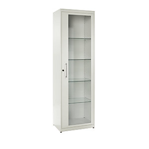 Medikamentenschrank, 1 Flügeltür, 4 Fachböden, reinweiß.