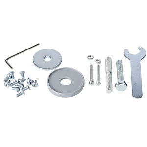 Montagematerial, für Garderobenständer, 2 x Gewindebolzen, 1 x Schraube groß, 2 x Schraube klein.