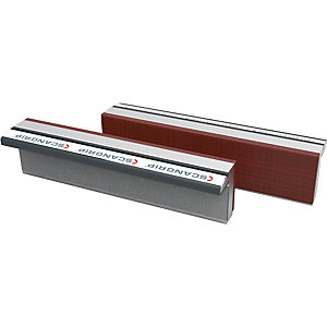 Magnet-Schraubstockbacken, aus gehärtetem Aluminium mit Fiberauflage, 1 Paar, Backenbreite 125 mm.