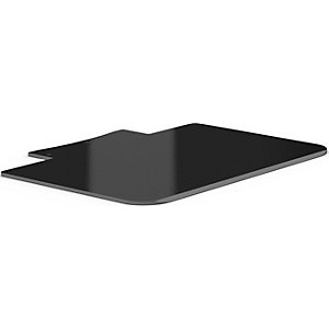 Sackkarre, Schaufel, BxT 450 x 350 mm, tiefschwarz RAL 9005, gelocht.