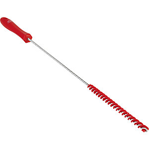 Rohrbürste mit Stiel, hart, Ø 10 mm, VE 15 Stk, rot.