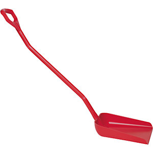 Schaufel, ergonomisch und lebensmittelecht, Gesamtlänge 1310 mm, rot.