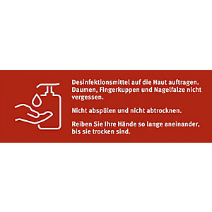 Rettungszeichen, VE 10 Stk, Desinfektionsmittel, LxH 150 x 50 mm.