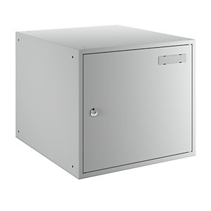 Schließfachwürfel, antibakteriell, HxBxT 350 x 400 x 450 mm, lichtgrau RAL 7035.