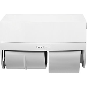 ParadiseLine Toilettenpapierspender, für 2 Haushaltsrollen, HxBxT 270 x 190 x 200 mm, weiß.
