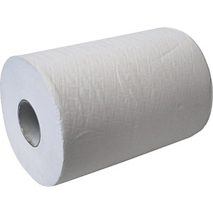 Papierhandtuchrolle, Zellstoff, hochweiß, 3-lagig, Breite 220 mm, VE à 6 Rollen.