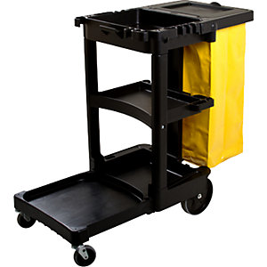 Reinigungswagen, inkl. Vinyl-Abfallsack, LxBxH 1168 x 552 x 975 mm.