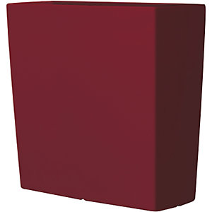 Pflanzbehälter, TREVIA 900K, HxBxT 900 x 900 x 390 mm, rubinrot.