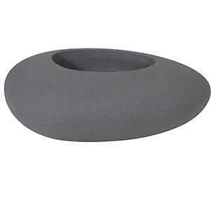 Pflanzbehälter, STORUS VI, HxBxT 300 x 825 x 520 mm, granit dunkel.