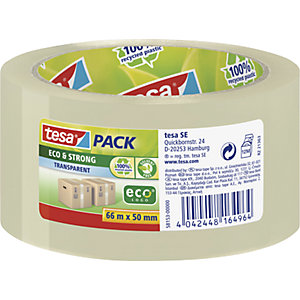 PP-Packband, tesapack® Eco & Strong, VE 36 Rollen, transparent, Bandbreite 50 mm.
