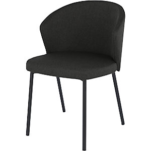 Mehrzweckstuhl MILA, Stahlrohrgestell schwarz, schwarz.