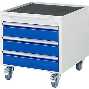 Roll-Container Serie 7000, mit 3 Schubladen, Schubladeninnenhöhe 3 x 120 mm.