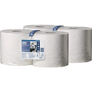 Mehrzweck-Papierwischtücher, Hybrid-Qualität, 2-lagig, weiß, VE 4 Rollen, 1500 Blatt/Rolle.