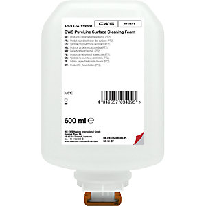 PureLine Flächendesinfektionsschaum, VE 8 Stk à 600 ml, transparent.