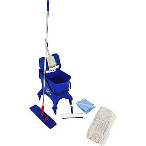 Profi-Reinigungs-Set BASIC, mit 5 Baumwoll-Mopps, 30-l-Eimer.