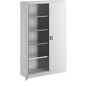 Magazinschrank, HxBxT 1950 x 1200 x 420 mm, lichtgrau.