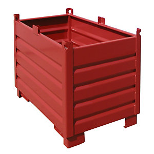 Sammelbehälter, Volumen 0,50 m³, feuerrot.