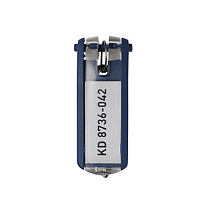 Schlüsselanhänger, Verpackungseinheit 6 Stück, blau.
