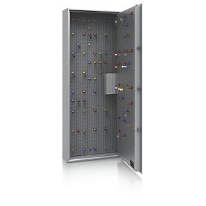 Schlüsseltresor, Sicherheitsstufe A und Euro-Norm S1, lichtgrau, HxBxT 1500 x 600 x 200 mm, für max. 450 Haken.