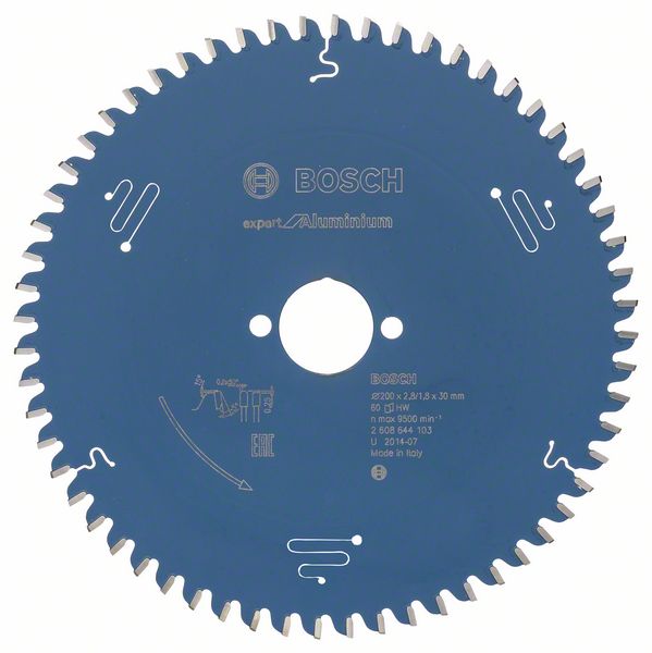 BOSCH Kreissägeblatt Expert for Aluminium, 200 x 30 x 2,8 mm, 60